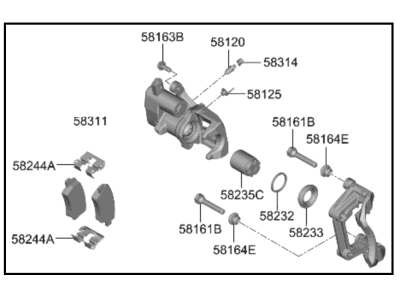 2024 Kia Niro EV Brake Caliper Bracket - 58230AO000