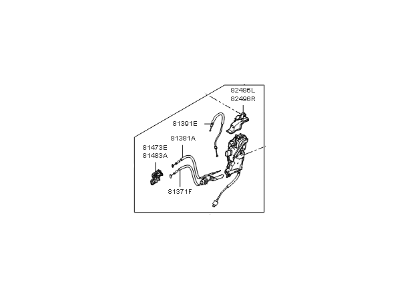 Kia 813103T120 Front Door Latch Assembly, Left