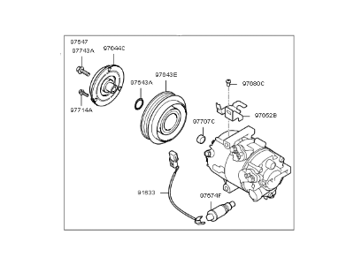 Kia Forte Koup A/C Compressor - 97701A5100