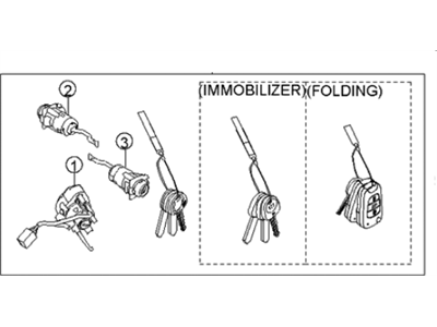 2009 Kia Rondo Ignition Lock Assembly - 819051D041