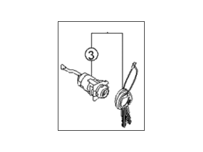 2009 Kia Rondo Door Lock Cylinder - 819701DD00