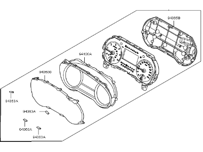 Kia 94011D9190 Cluster Assembly-Instrument