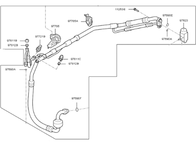 2018 Kia Cadenza A/C Hose - 97775F6150