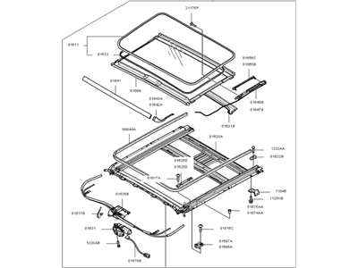 Kia 816002G040J7 Sunroof Assembly