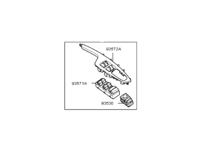 Kia Optima Hybrid Power Window Switch - 93570D5140AK5