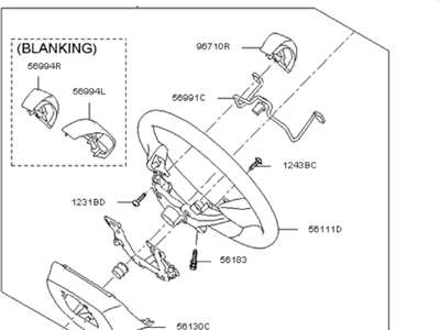 Kia 561101G655DBT Steering Wheel Body Assembly