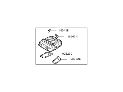 Kia 928102T011AMC Lamp Assembly-OVERHEADEAD Console