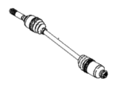 Kia Sedona Axle Shaft - 1K52Y2550X Shaft Assembly-Drive, RH