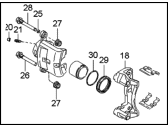 Kia Spectra Brake Caliper - 0K24049980A Front Caliper, Right Without Pad