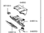 Kia 845501F000EZ ASHTRAY Assembly-INSTRUMNET Panel