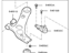 Kia 545012T130 Arm Complete-Front Lower