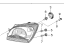Kia 921011F030 Driver Side Headlight Assembly