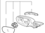 Kia 876104C500 Outside Rear View Mirror Assembly, Left