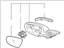 Kia 876204C500 Outside Rear View Mirror Assembly, Right