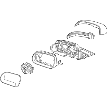 87610K040000 Genuine Kia Outside Mirror Assembly