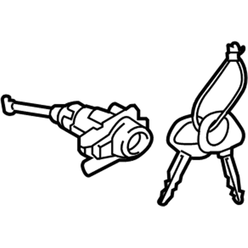 Genuine Kia Ignition & Door Lock Cylinder Set With 2 Keys For 2014-2019 Kia Soul