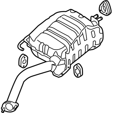 287101U300 Genuine Kia Rear Muffler Assembly