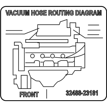 Kia 3249023101 Label-Vacuum Hose Routing