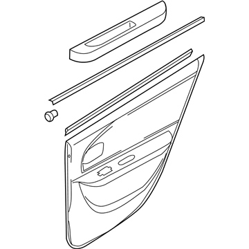 Kia 833013C602TD Panel Complete-Rear Door Trim