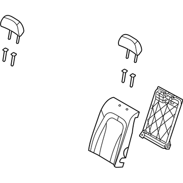 Kia 893004C950AL9 Back Assembly-Rear Seat LH