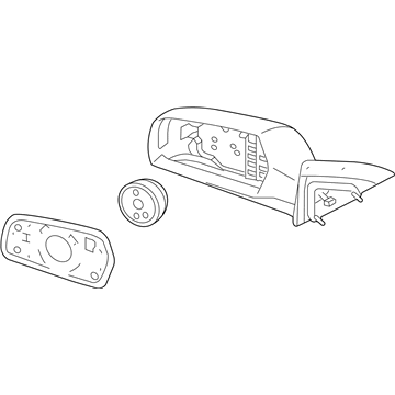 Kia 876202G110 Outside Rear View Mirror Assembly, Right