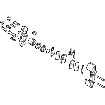 Kia 0K30C49980A Front Brake Caliper Kit, Right