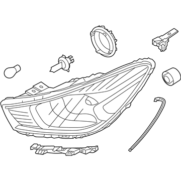 Kia 92101H9000 Driver Side Headlight Assembly