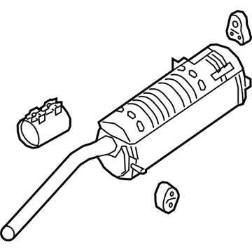 Kia 28710H9200 Rear Muffler Assembly