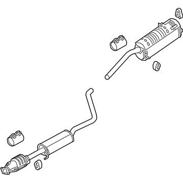 Kia 28605H9200 Center Muffler Complete