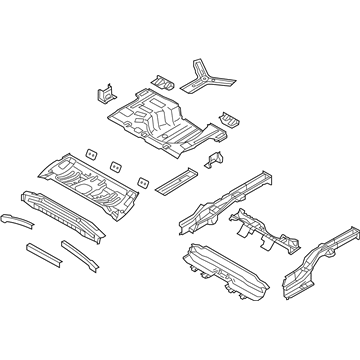 Kia 655001W020 Panel Complete-Rear Floor