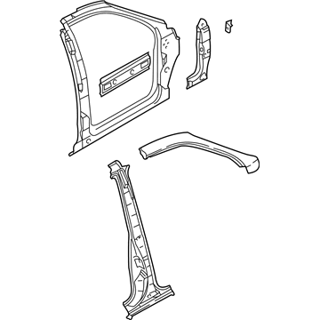 Kia 1K54A71200F Pillar Assembly-Side Outer