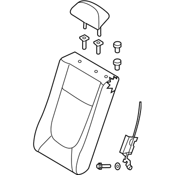 Kia 893012F701390 Back Assembly-Rear Seat Side