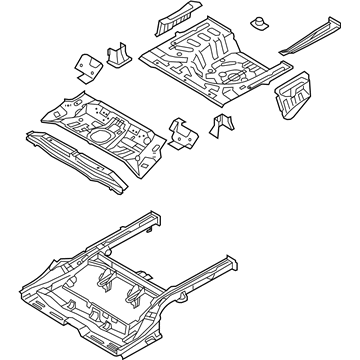 Kia 655001M010 Panel Complete-Rear Floor