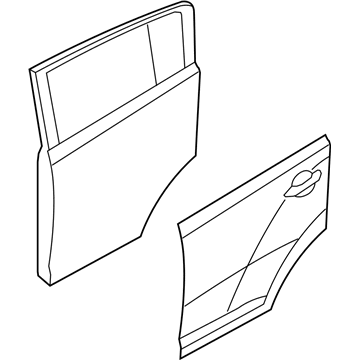 Kia 770033W010 Panel Assembly-Rear Door LH