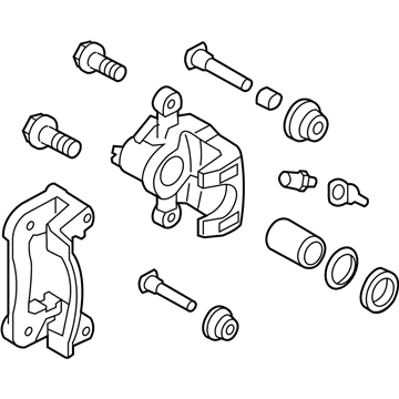 Kia 583111WA30 Rear Brake Caliper Kit, Right