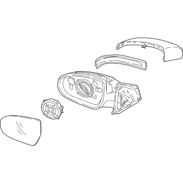 Kia 87610Q5120 Outside Mirror Assembly