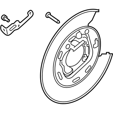 Kia 58252D3100 Rear Brake Back Plate Assembly, Right