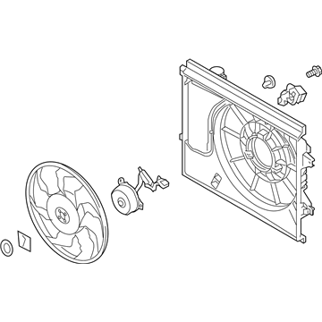 Kia Soul Fan Shroud - 253802K600