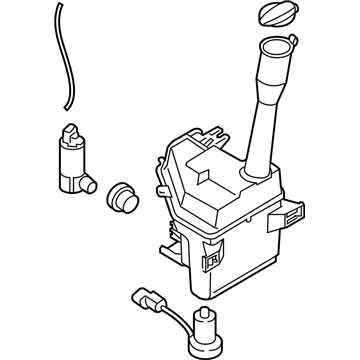 Kia 98610D5000 Washer Reservoir & Pump Assembly