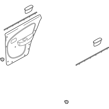 Kia 1K2AA68550Y3 Trim Assembly-Rear Door,LH