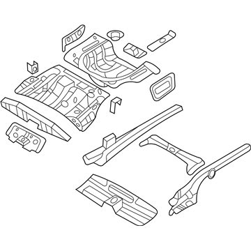 Kia 655002G550 Panel Complete-Rear Floor