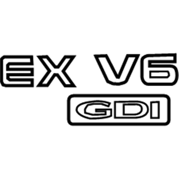 Kia 863111U500 Ex V6 Emblem