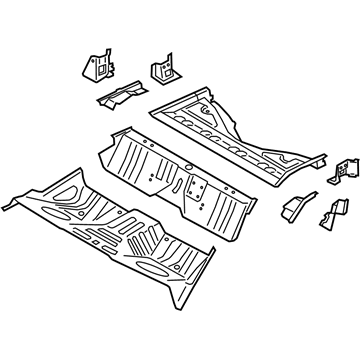 Kia 65510J5000 Panel Assembly-Rear Floor