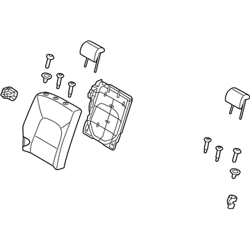 Kia 894001W640BGE Back Assembly-Rear Seat RH