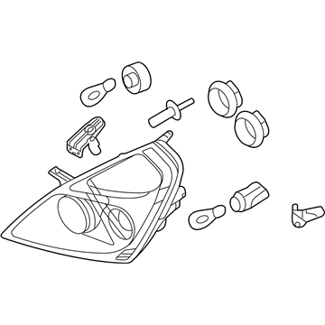 Kia 921014D010 Driver Side Headlight Assembly