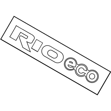 Kia 863101W310 Rio Eco-Emblem
