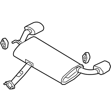 Kia 28710D9540 Rear Muffler Assembly