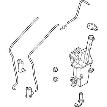 Kia 986103W010 Washer Reservoir & Pump Assembly