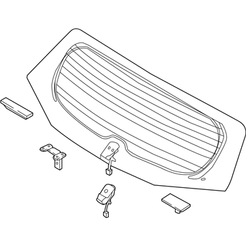 Kia 87110G5521 GLASS ASSY-TAIL GATE