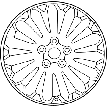 Kia 529103T370 Wheel Assembly-Aluminum Rear